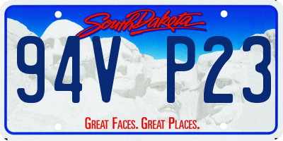 SD license plate 94VP23
