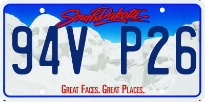 SD license plate 94VP26