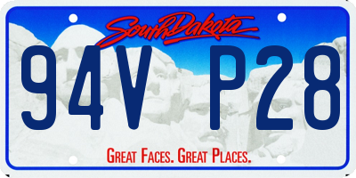 SD license plate 94VP28