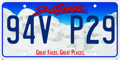 SD license plate 94VP29