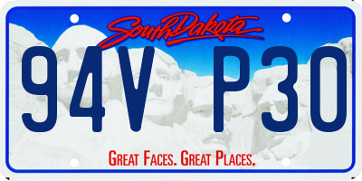 SD license plate 94VP30