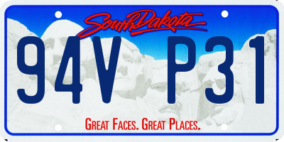 SD license plate 94VP31