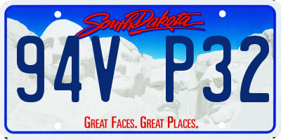 SD license plate 94VP32
