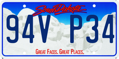 SD license plate 94VP34