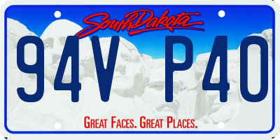 SD license plate 94VP40