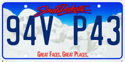 SD license plate 94VP43