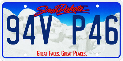 SD license plate 94VP46