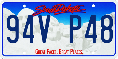 SD license plate 94VP48