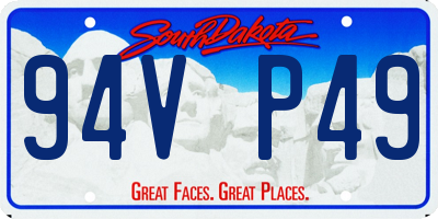SD license plate 94VP49