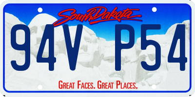 SD license plate 94VP54