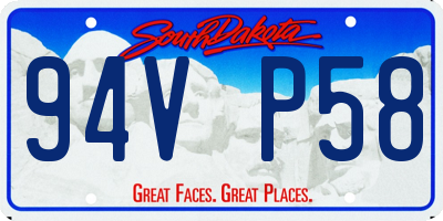 SD license plate 94VP58
