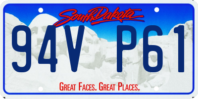 SD license plate 94VP61