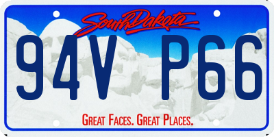 SD license plate 94VP66