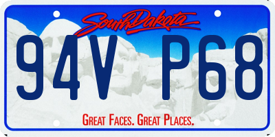 SD license plate 94VP68