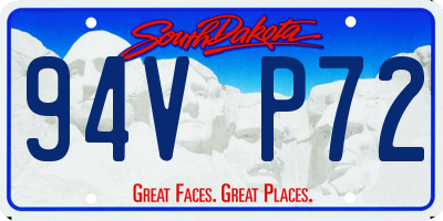 SD license plate 94VP72