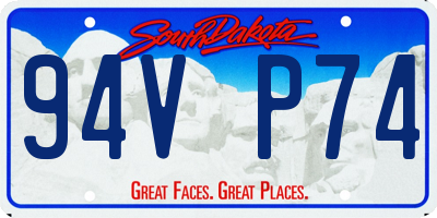 SD license plate 94VP74