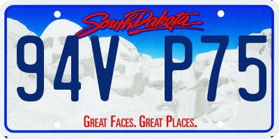 SD license plate 94VP75