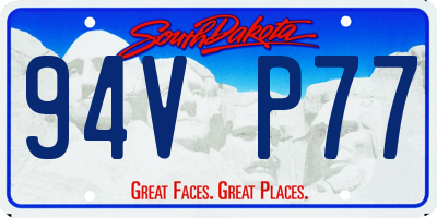 SD license plate 94VP77
