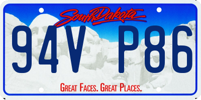 SD license plate 94VP86