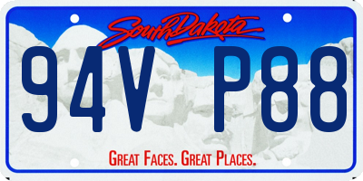 SD license plate 94VP88