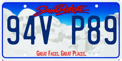 SD license plate 94VP89
