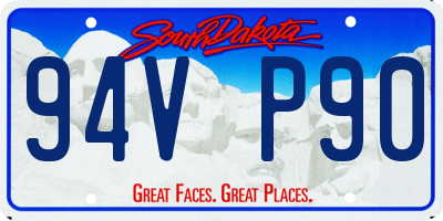 SD license plate 94VP90
