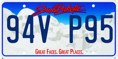 SD license plate 94VP95