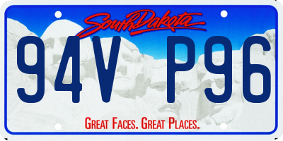 SD license plate 94VP96