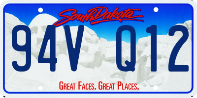 SD license plate 94VQ12