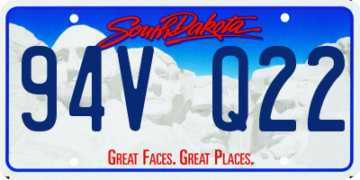 SD license plate 94VQ22