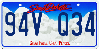 SD license plate 94VQ34