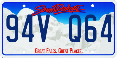SD license plate 94VQ64