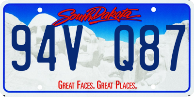 SD license plate 94VQ87