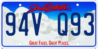 SD license plate 94VQ93