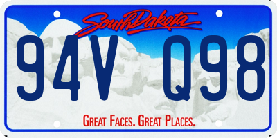 SD license plate 94VQ98