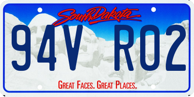 SD license plate 94VR02