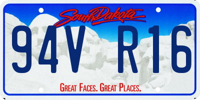 SD license plate 94VR16