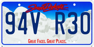 SD license plate 94VR30