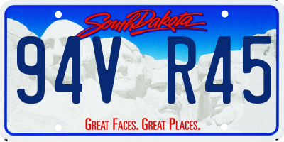 SD license plate 94VR45