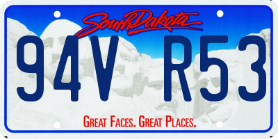 SD license plate 94VR53
