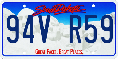 SD license plate 94VR59