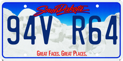 SD license plate 94VR64