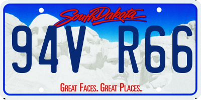 SD license plate 94VR66