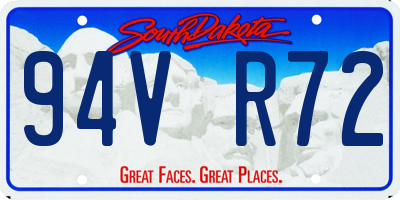 SD license plate 94VR72