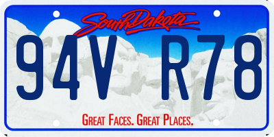 SD license plate 94VR78
