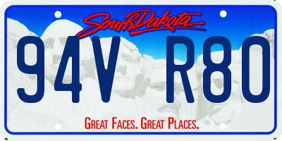 SD license plate 94VR80