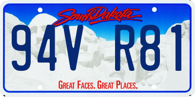 SD license plate 94VR81