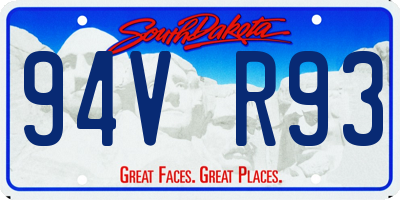 SD license plate 94VR93