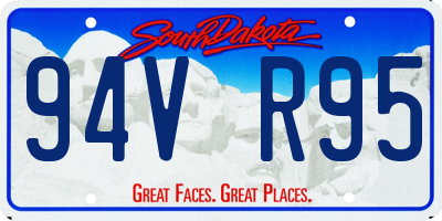 SD license plate 94VR95