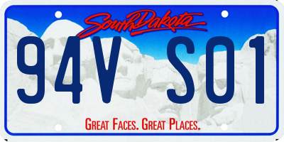 SD license plate 94VS01